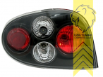 Halogen, schwarz, nur passend für 3-Türer, Blinkerbirnen BAU15S, Eintragungsfrei / mit E-Prüfzeichen