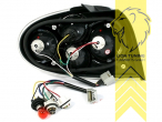 Halogen, schwarz, nur passend für 3-Türer, Blinkerbirnen BAU15S, Eintragungsfrei / mit E-Prüfzeichen