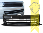 ohne Emblemaufnahme, schwarz matt, nur passend für Stoßstangen mit Ausschnitt für VW Emblem!, ABS Kunststoff, schwarz - lackierfähig
