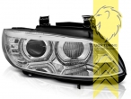Nur für Fahrzeuge mit werksseitigem AFS. Den Scheinwerfern liegt ein spezifisches AFS Kill Kit bei, sodass keine Fehlermeldung auftritt. Die Funktion entfällt!, Xenon, HID, chrom, weiß LED, für Fahrzeuge mit Kurvenlicht, Abblendlicht und Fernlicht in einer Linse D1S, elektrisch verstellbar - Stellmotor wird vom Original übernommen, Eintragungsfrei / mit E-Prüfzeichen