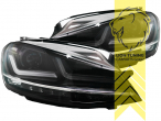 dynamischer LED Blinker, schwarz, nicht geeignet für Fahrzeuge mit LED Tagfahrlicht (U-Shape), nur passend für Fahrzeuge mit werksseitig verbauten Xenon Scheinwerfer mit Halogen Standlicht, LED Abblendlicht / LED Fernlicht, Eintragungsfrei / mit E-Prüfzeichen, Eintragungsfrei / mit R87 Zulassung als Tagfahrlicht