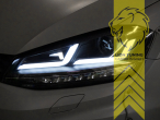 dynamischer LED Blinker, schwarz, nur passend für Fahrzeuge mit original Halogen Scheinwerfern, LED Abblendlicht / LED Fernlicht, Eintragungsfrei / mit E-Prüfzeichen, Eintragungsfrei / mit R87 Zulassung als Tagfahrlicht