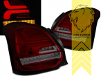 dynamischer LED Blinker, LED, rot, schwarz, nur für Fahrzeuge mit werksseitig verbauten LED Rückleuchten, Eintragungsfrei / mit E-Prüfzeichen