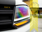 dynamischer LED Blinker, LED, schwarz, nur passend für Fahrzeuge mit original Halogen Scheinwerfern, LED Abblendlicht / LED Fernlicht, elektrisch verstellbar - Stellmotor integriert, Eintragungsfrei / mit E-Prüfzeichen, Eintragungsfrei / mit R87 Zulassung als Tagfahrlicht