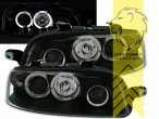 Halogen, schwarz, weiß LED, Abblendlicht H1 / Fernlicht H1 / Nebelscheinwerfer H3, Blinkerbirnen BAU15S, elektrisch verstellbar - Stellmotor wird vom Original übernommen, Eintragungsfrei / mit E-Prüfzeichen