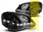 Halogen, schwarz, nur passend für Fahrzeuge mit Original HELLA Scheinwerfern, Abblendlicht H1 / Fernlicht H1, Blinkerbirnen BAU15S, elektrisch verstellbar - Stellmotor integriert, Eintragungsfrei / mit E-Prüfzeichen