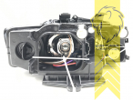 Halogen, schwarz, Abblendlicht H7 / Fernlicht H7, elektrisch verstellbar - Stellmotor wird vom Original übernommen, Eintragungsfrei / mit E-Prüfzeichen