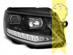 dynamischer LED Blinker, Halogen, schwarz, Abblendlicht H11 / Fernlicht H1, elektrisch verstellbar - Stellmotor integriert, Eintragungsfrei / mit E-Prüfzeichen, Eintragungsfrei / mit R87 Zulassung als Tagfahrlicht