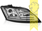 Xenon, HID, chrom, nicht für Fahrzeuge mit Kurvenlicht, Abblendlicht D1S / Fernlicht H7, elektrisch verstellbar - Stellmotor integriert, Eintragungsfrei / mit R87 Zulassung als Tagfahrlicht, Eintragungsfrei / mit E-Prüfzeichen