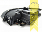 Xenon, HID, chrom, nicht für Fahrzeuge mit Kurvenlicht, Abblendlicht D1S / Fernlicht H7, elektrisch verstellbar - Stellmotor integriert, Eintragungsfrei / mit R87 Zulassung als Tagfahrlicht, Eintragungsfrei / mit E-Prüfzeichen