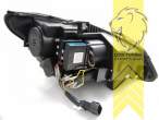 Nur für Fahrzeuge mit werksseitigem AFS. Den Scheinwerfern liegt ein spezifisches AFS Kill Kit bei, sodass keine Fehlermeldung auftritt. Die Funktion entfällt!, dynamischer LED Blinker, Xenon, HID, schwarz, weiß LED, für Fahrzeuge mit Kurvenlicht, Abblendlicht und Fernlicht in einer Linse D1S, elektrisch verstellbar - Stellmotor integriert, Eintragungsfrei / mit E-Prüfzeichen