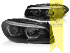 Xenon, HID, dynamischer LED Blinker, schwarz, nicht für Fahrzeuge mit Kurvenlicht, nicht für Fahrzeuge mit AFS oder Night Vision, Abblendlicht und Fernlicht in einer Linse D1S, elektrisch verstellbar - Stellmotor integriert, Eintragungsfrei / mit E-Prüfzeichen