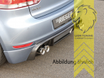links Einzelrohr, carbon Optik, nur passend für Fahrzeuge mit Standard Stoßstange, ABS Kunststoff, Eintragungsfrei / mit ABE