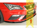 schwarz glänzend, nur passend für Cupra und Sport Stoßstange, ABS Kunststoff, schwarz - lackierfähig, Eintragungsfrei / mit ABE