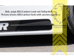 carbon Optik, ABS Kunststoff, schwarz - lackierfähig, Eintragungsfrei / mit ABE