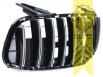 mit Emblemaufnahme, Original Mercedes Emblem wird übernommen, schwarz glänzend, chrom, ABS Kunststoff, Eintragungsfrei / als Ersatzteil verwendbar