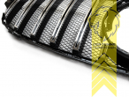 Original Mercedes Emblem wird übernommen, schwarz glänzend, chrom, Emblem vom original Avantgarde Grill passend, für Fahrzeuge mit Kamera-System, ABS Kunststoff, Eintragungsfrei / als Ersatzteil verwendbar