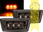 2x LED Seitenblinker Blinker in Schwarz Smoke SET für Opel Adam Astra H  Zafira B Corsa D E Insignia Meriva B