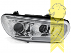 dynamischer LED Blinker, Xenon, HID, LED, chrom, Abblendlicht D1S / Fernlicht H1, elektrisch verstellbar - Stellmotor integriert, Nicht für Fahrzeuge mit PDC vorne geeignet, Eintragungsfrei / mit E-Prüfzeichen, Eintragungsfrei / mit R87 Zulassung als Tagfahrlicht