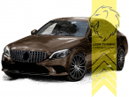 Original Mercedes Emblem wird übernommen, schwarz glänzend, ABS Kunststoff, für Fahrzeuge ohne Radar (ACC), Eintragungsfrei / als Ersatzteil verwendbar
