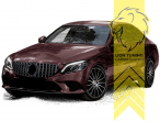 Original Mercedes Emblem wird übernommen, schwarz/chrom, ABS Kunststoff, für Fahrzeuge ohne Radar (ACC), Eintragungsfrei / als Ersatzteil verwendbar