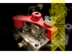 Bitte vor Kauf Montageanleitung prüfen und mit originalem Shifter vergleichen, rot, Nur passend für M66 Getriebe, Metall / Stahl, 2.0 16V T2 / D2 / D3 / D4, Schaltwege um 30 Prozent kürzer!