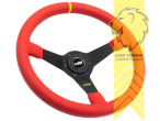 Montage im PKW nur in Kombination mit Luisi Nabe möglich, 350 mm, rot, 34mm, 6x74mm, Leder, gelb, 75mm, Eintragungspflichtig / mit TÜV Prüfbericht