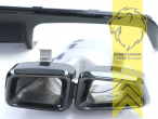 links und rechts, schwarz glänzend, nur passend für AMG Optik Stoßstange, ABS Kunststoff, Eintragungsfrei / als Ersatzteil verwendbar
