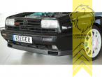 schwarz matt, für originale Frontschürze am Rallye Golf, ABS Kunststoff, schwarz - lackierfähig, Eintragungsfrei / mit ABE
