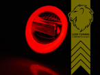 dynamischer LED Blinker, LED, rot, schwarz, Eintragungsfrei / mit E-Prüfzeichen