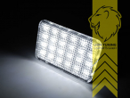 Halogen, chrom, weiß LED, Abblendlicht H7 / Fernlicht H7, elektrisch verstellbar - Stellmotor integriert, Eintragungsfrei / mit E-Prüfzeichen, Eintragungsfrei / mit R87 Zulassung als Tagfahrlicht