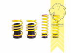 Nur für Fahrzeuge mit elektronischer Dämpferregelung, gelb, VA   HA höhenverstellbar (Federnsatz bestehend aus VA HA Federn mit Höhenverstellung, kann ausschließlich mit Seriendämpfern verwendet werden), Bei Fahrzeugen mit werkseitiger Tieferlegung reduziert sich die angegebene Tieferlegungsrate um das Maß der werkseitigen Tieferlegung., Chrom-Silizium-Stahl, Eintragungspflichtig / Teilegutachten liegt bei