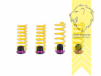 Nur für Fahrzeuge mit elektronischer Dämpferregelung, gelb, VA   HA höhenverstellbar (Federnsatz bestehend aus VA HA Federn mit Höhenverstellung, kann ausschließlich mit Seriendämpfern verwendet werden), Chrom-Silizium-Stahl, Eintragungspflichtig / Teilegutachten liegt bei
