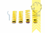 Nur für Fahrzeuge mit elektronischer Dämpferregelung, gelb, VA   HA höhenverstellbar (Federnsatz bestehend aus VA HA Federn mit Höhenverstellung, kann ausschließlich mit Seriendämpfern verwendet werden), Chrom-Silizium-Stahl, Eintragungspflichtig / Teilegutachten liegt bei