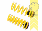 Nur für Fahrzeuge mit elektronischer Dämpferregelung, gelb, VA   HA höhenverstellbar (Federnsatz bestehend aus VA HA Federn mit Höhenverstellung, kann ausschließlich mit Seriendämpfern verwendet werden), Chrom-Silizium-Stahl, Eintragungspflichtig / Teilegutachten liegt bei