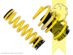 Nicht für Fahrzeuge mit Niveauregulierung / Luftfederung, gelb, VA HA höhenverstellbar (Federnsatz bestehend aus VA HA Federn mit Höhenverstellung, kann ausschließlich mit Seriendämpfern verwendet werden), Chrom-Silizium-Stahl, Eintragungspflichtig / Teilegutachten liegt bei