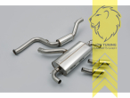 76 mm (3 Zoll), 1 x 115mm, Endrohr duplex, 115 mm, Edelstahl poliert, Edelstahl, Eintragungsfrei / mit ABE