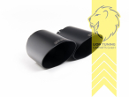 63 mm (2,5 Zoll), 1 x 115mm, Endrohr duplex, 115 mm, Edelstahl schwarz lackiert (Cerakote), nicht passend für Fahrzeuge mit OPF, nicht passend für Hybrid Modelle, Edelstahl, Eintragungsfrei / mit ABE