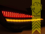 LED, dynamischer LED Blinker, schwarz, rot, Nur passend bei Fahrzeugen mit original LED Rückleuchten, Eintragungsfrei / mit E-Prüfzeichen