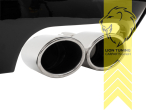 links und rechts in 4-Rohr Optik, schwarz glänzend, nur passend für S-Line Stoßstange, Nur passend für Modelle ohne Ad-Blue Tank, Eintragungsfrei / als Ersatzteil verwendbar
