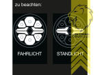 7 Zoll / 17,8cm, 6000 K, 1200 g, 22 Watt, 1FJ 357 198 041, Eintragungsfrei / mit E-Prüfzeichen