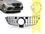 Original Mercedes Emblem wird übernommen, chrom, schwarz glänzend, ABS Kunststoff, Eintragungsfrei / als Ersatzteil verwendbar