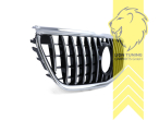 Original Mercedes Emblem wird übernommen, schwarz glänzend, chrom, nicht passend für Fahrzeuge mit fest integriertem Grill in der Stoßstange, nicht passend für V-Klasse, auch für Modelle mit Kamera-System, ABS Kunststoff, Eintragungsfrei / als Ersatzteil verwendbar