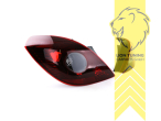 Halogen, schwarz, rot, nicht passend für 3-Türer, Blinkerbirnen BAU15S, Eintragungsfrei / mit E-Prüfzeichen