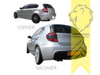 links, Ersatzteile von äquivalenter Qualität für die Besitzer des Fahrzeugs (entspr. EU-Verordnung 46/2010), PP Kunststoff, grundiert, für Fahrzeuge mit PDC, Eintragungsfrei / mit ABE