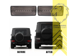 LED, schwarz, mit dynamischem LED Blinker, Eintragungsfrei / mit E-Prüfzeichen