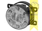 LED, chrom, nur passend für Modelle mit OPC Optik Stoßstange, Eintragungsfrei / mit E-Prüfzeichen, Eintragungsfrei / mit R87 Zulassung als Tagfahrlicht