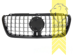 Original Mercedes Emblem wird übernommen, schwarz glänzend, chrom, auch für Modelle mit Kamera-System, ABS Kunststoff, Eintragungsfrei / als Ersatzteil verwendbar