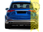 links und rechts, schwarz glänzend, nur passend für AMG Line Stoßstange, ABS Kunststoff, Eintragungsfrei / als Ersatzteil verwendbar
