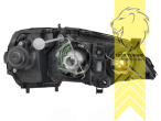 Xenon, HID, chrom, für Fahrzeuge mit Original Xenon, Abblendlicht D2S / Fernlicht H7, Blinkerbirnen BAU15S, elektrisch verstellbar - Stellmotor wird vom Original übernommen, Eintragungsfrei / mit E-Prüfzeichen